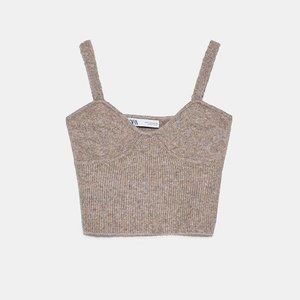 Zara Wool Blend Crop Top